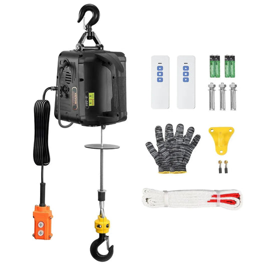 Takel - Lier - Winch - Kabeltakel - Elektrische - 500kg - 3-in-1 - met 1500W Motor en Draadloze/Wired Afstandsbediening