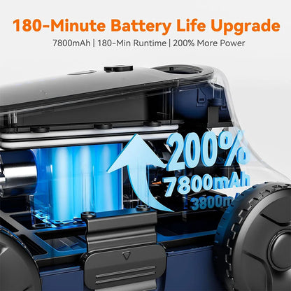 Zwembadrobot – Zwembadreiniger – Automatische Reiniger – Bovengronds Zwembad – 7800 mAh Lithiumbatterij – IP68 Waterdicht