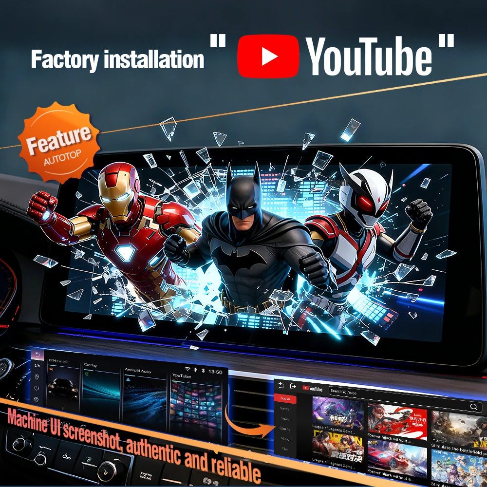 Draadloze Multimedia Display – Touchscreen Navigatie Systeem – CarPlay Android Auto – Achteruitrijcamera Ondersteuning – 10,25 Inch Scherm – Linux Besturingssysteem