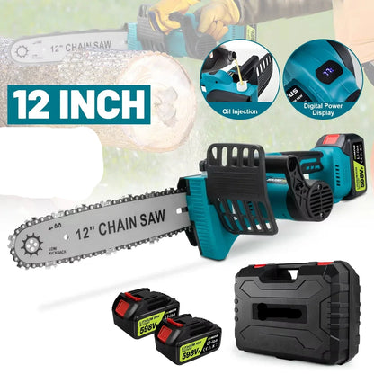 Kettingzaag - Takkenzaag - Handzaag - Snoeizaag - Draadloze - 12 Inch - 18V - 18000 RPM - Brushless - Boom- en Houtzagen - Tuin - 1 Accu