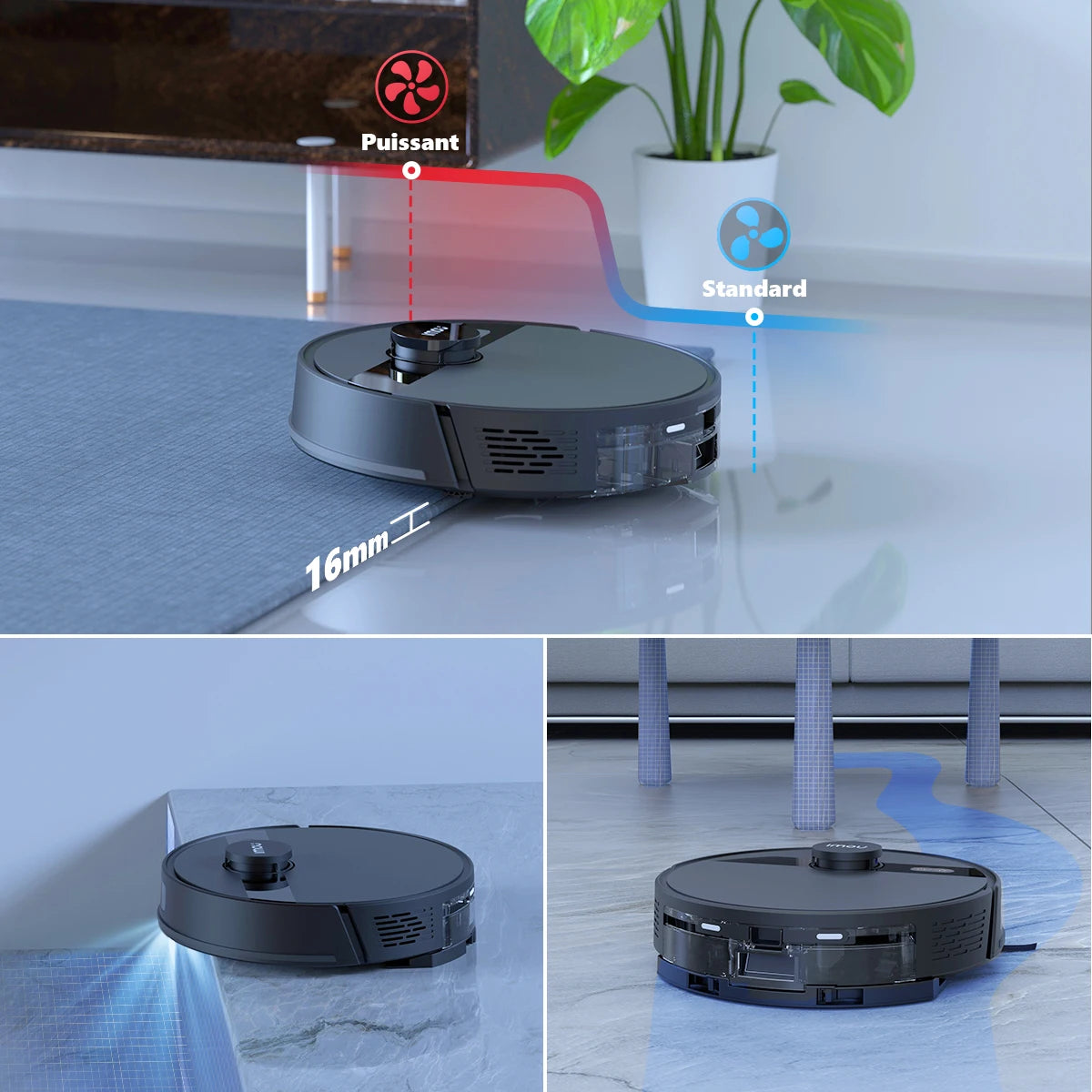 Robotstofzuiger – Robotstofzuiger met Dweilfunctie – Automatische Stofzuiger – Slimme Schoonmaakrobot – Stofzuiger met Leegstation – EU Variant – 4500 Pa Zuigkracht – Automatisch Leegstation