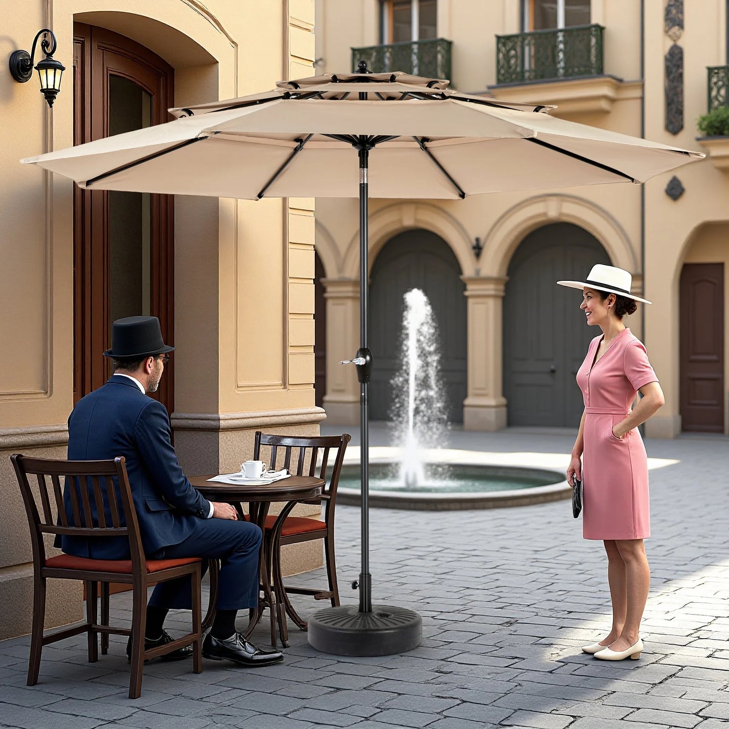 Parasol – Tuinparasol – Zonnescherm – Terrasparasol – 2,9 Meter Diameter – Aluminium Frame – UV- en Weerbestendig Polyester