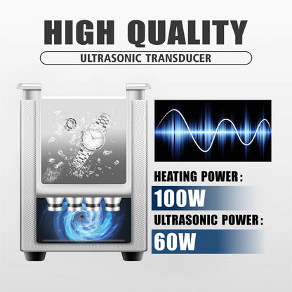 Ultrasoon Reiniger - Reinigingsapparaat voor Brillen - Reinigingsmachine - 6.5L met Digitaal Display en Verwarming – RVS Reinigingsapparaat voor Thuis en Professioneel Gebruik