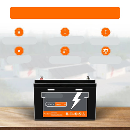 12V 100Ah LiFePO4 Accu – Lithium Accu – Loodaccu Vervanger – Zonnepaneel Accu – Camper Accu – 6000 Cycli – BMS Veiligheid