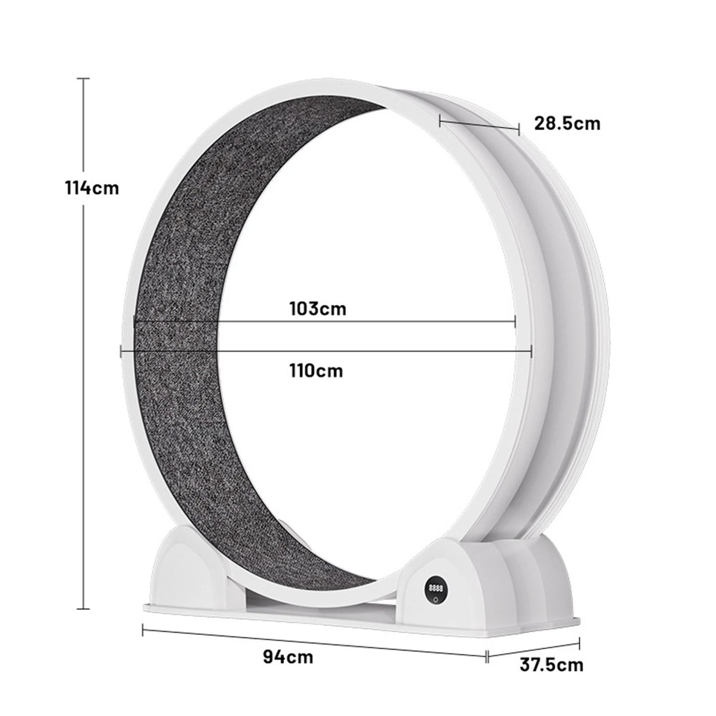 Cat Exercise Wheel for Indoor Cats, ABS Cat Wheel Exerciser Quiet Cats Treadmill with Pedometer, Small Animal Running Wheels - QUORE