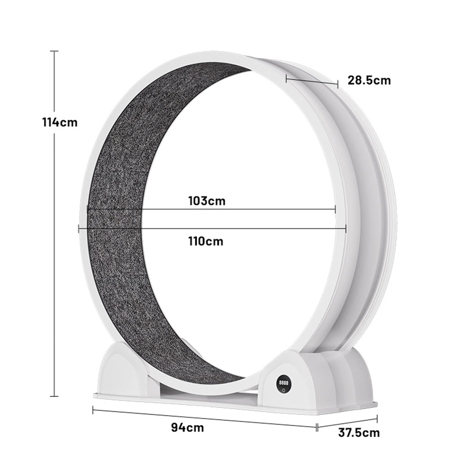 Cat Exercise Wheel for Indoor Cats, ABS Cat Wheel Exerciser Quiet Cats Treadmill with Pedometer, Small Animal Running Wheels - QUORE