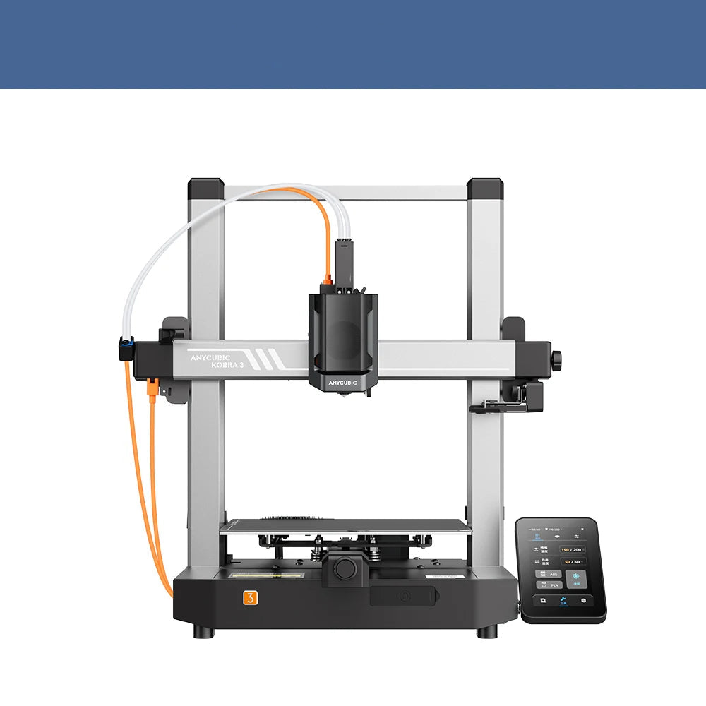 Anycubic Kobra 3 3D-printer – 3D Printer – FDM Printer – Creatieve Printer – Hobby Printer – Groot Bouwvolume 250x250x260 mm – Maximale Printsnelheid 600 mm/s