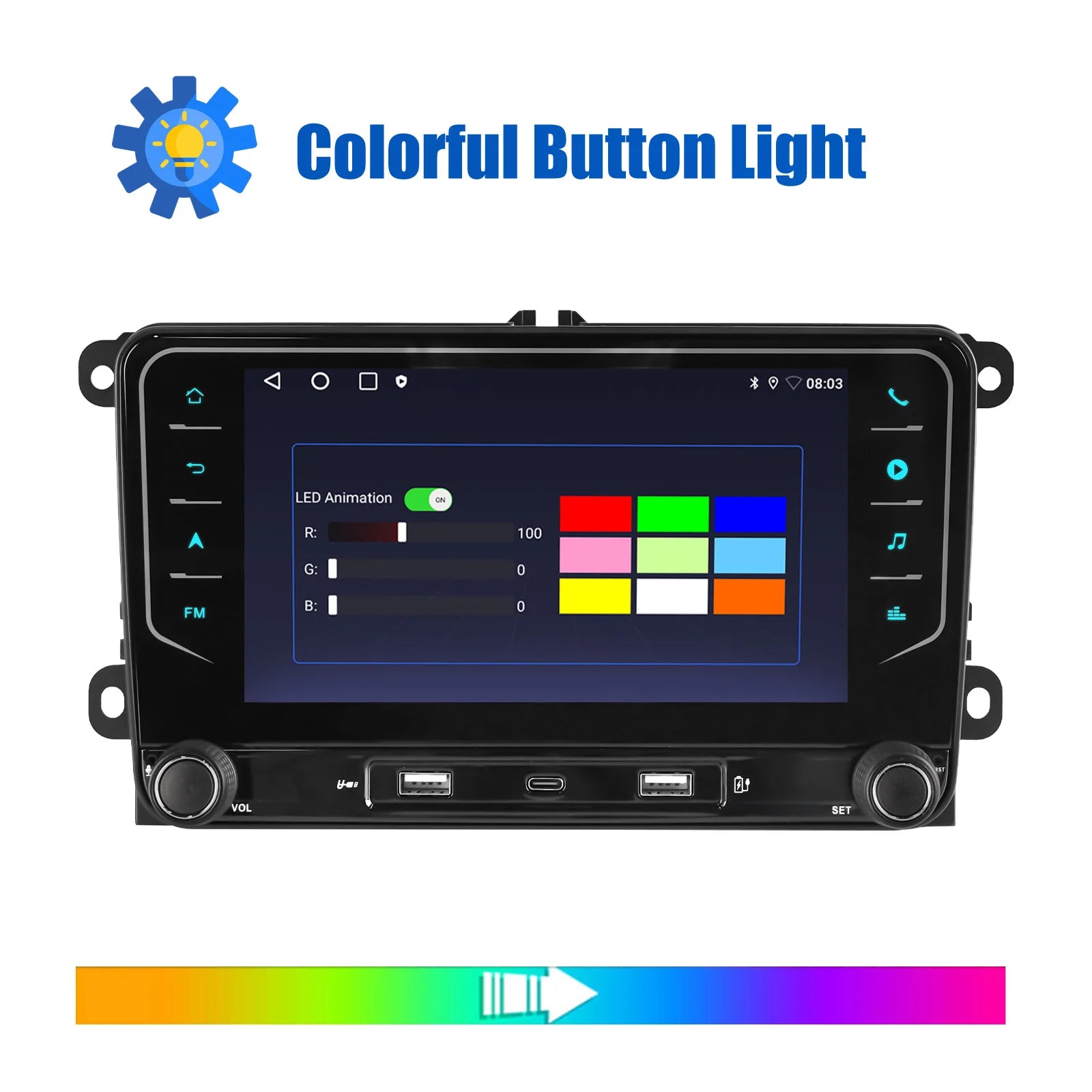 ESSGOO Android 14 Wireless Carplay Car Multimedia Player For Volkswagen Skoda Octavia golf 5 6 touran passat GPS WiFi Car Radio - QUORE
