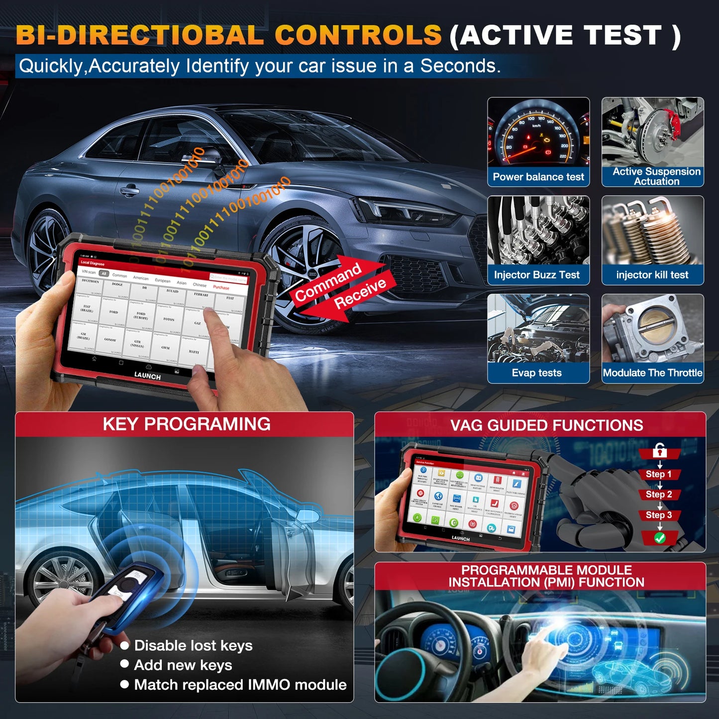 OBD2 Scanner – Auto Uitleesapparaat – Diagnose Scanner – ECU Codelezer – OBD Diagnose Tool – Android 10.0 – 8 Inch Touchscreen