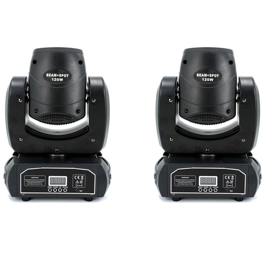 Mini LED Moving Head Licht – DJ Lamp – Podiumverlichting – Moving Head Spot – LED Effect Licht – 120W Krachtige Beam – 8 Roterende Prisma’s – EU Plug - QUORE