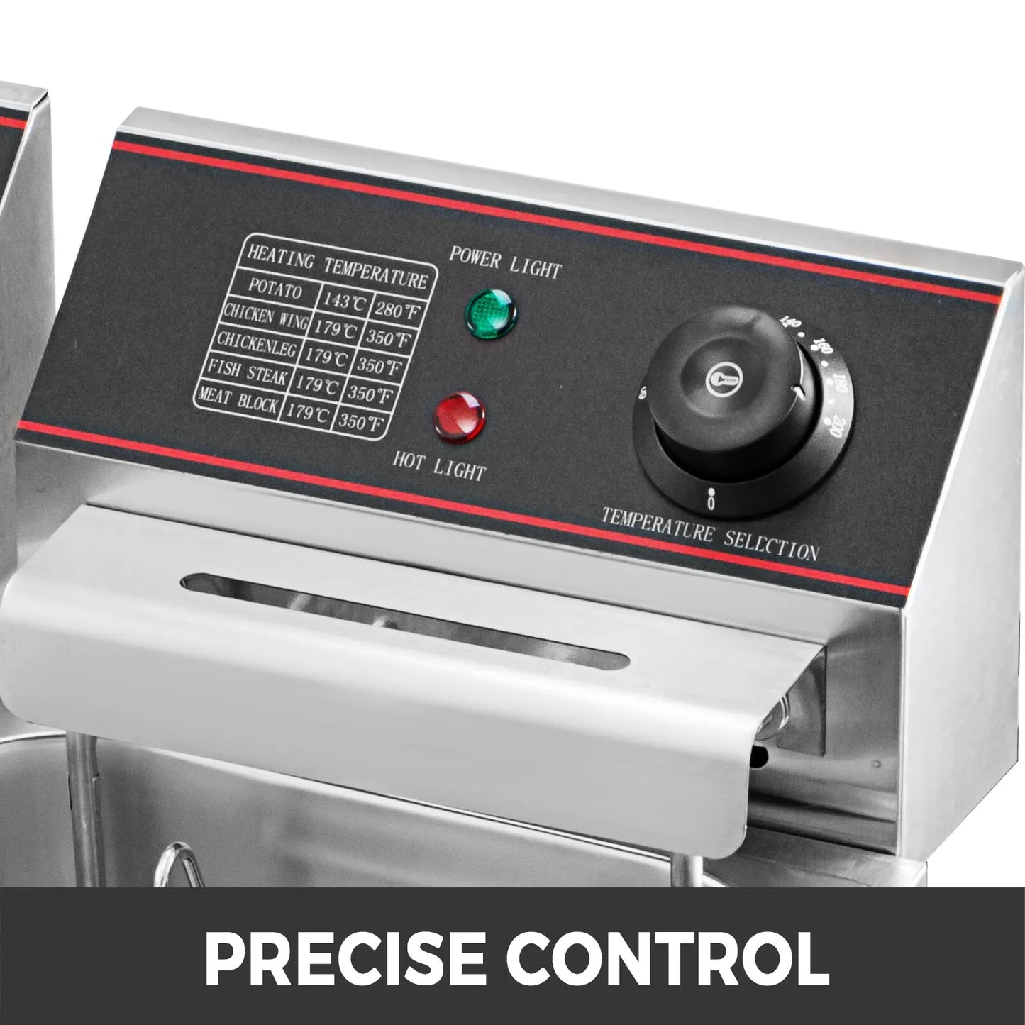 Elektrische Frituurpan - Friteuse - Elektrische friteuse - Electrische frituurpan met Snoer- 12 L- Dubbele Tank - Roestvrij Staal -  Commercieel,Geschikt voor Fastfoodrestaurants - 5000W - 12L -Zilver
