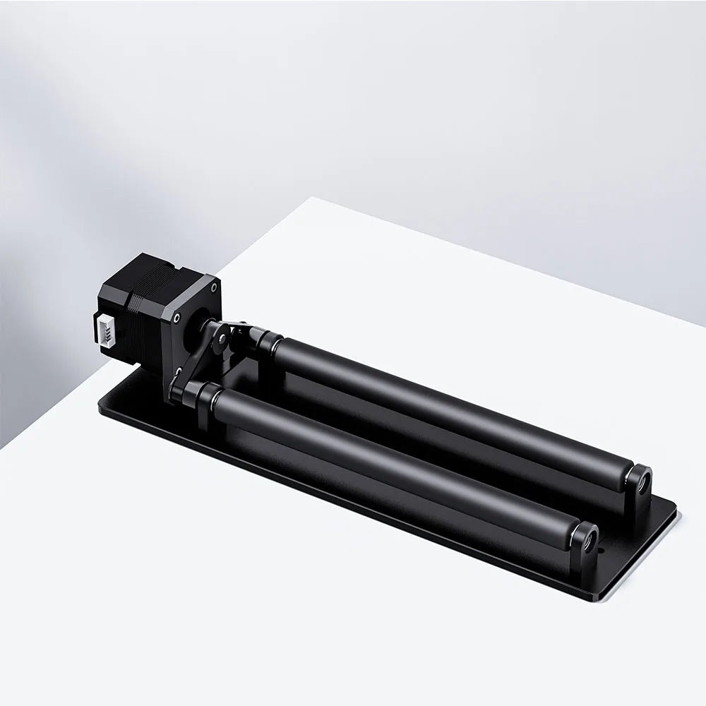 Rotary Roller Set – Graveerroller – Cilinderhouder – Roterende Fixture – Laser Graveeraccessoire – Instelbaar 4-100 mm Diameter – Duurzame All-Metaal Constructie - QUORE