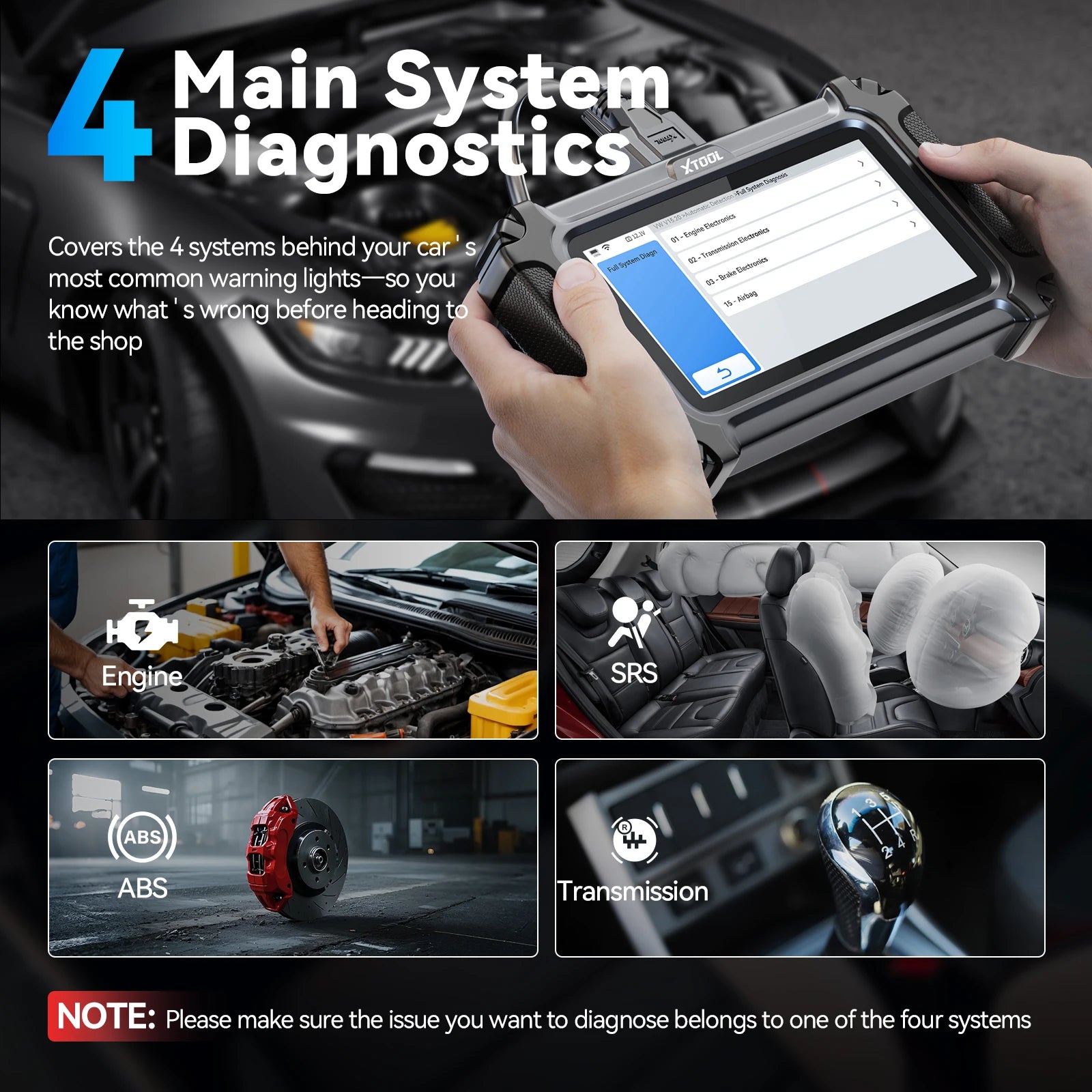 Autodiagnose Scanner – OBD2 Scanner – Diagnosecomputer – Foutcode Uitlezer – Autodiagnosetool – 16+ Speciale Functies – Levenslange Gratis Updates - QUORE