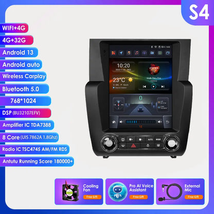 2Din Android Autoradio – Multimedia Speler – GPS Navigatie – Carplay – Auto Stereo – S4 8-Core 4G 32GB – 9,7 Inch QLED Touchscreen – Draadloze Connectiviteit