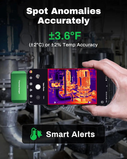 Warmtebeeldcamera – Thermische Camera – Infraroodcamera – IR Camera – Temperatuurmeter – 256x192 Resolutie – 4 USB Type-C Aansluitingen – 3D Analyse – Compatibel Met Android