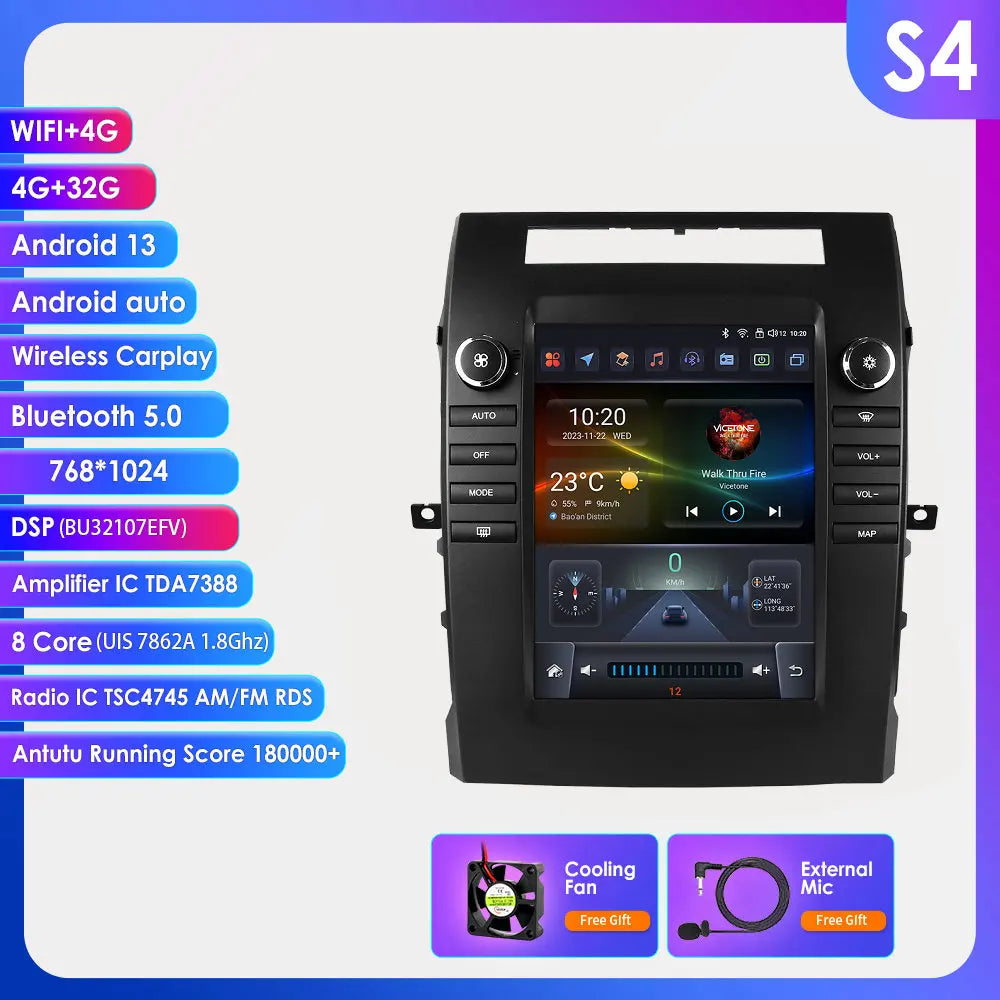 Autoradio – Multimedia Speler – Auto Radio – 2DIN Radio – Navigatiesysteem – 9,7 Inch Touchscreen – Android 13 – 360° Camera Ondersteuning