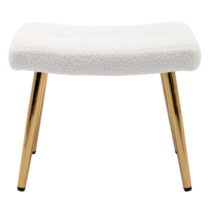 Loungestoel – Relaxstoel – Fauteuil – Zitstoel – Met Voetenbank – Teddy Bekleding – Ergonomisch Ontwerp