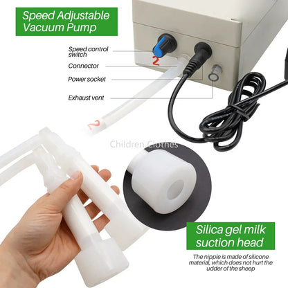 Melkmachine – Elektrische Melkset – Melkopschuimer – Flesvoeding Apparaat – Baby Melk Maker – 5 Liter Roestvrijstaal – Instelbare Zuigkracht