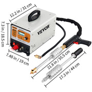 Vevor - Lasmachine - Elektrische lasmachine - Laspistool - 6 standen - Puntlasmachine met LCD - Reparatiemachine voor autoplaatwerk - 3KW - 220V - Wit