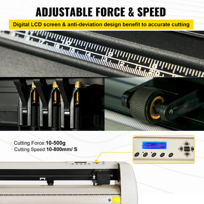 Vinyl Snijplotter – Vinyl Cutter – Snijmachine – Plotter – Sticker Snijder – 34 Inch Snijbreedte – Digitale LCD Bediening