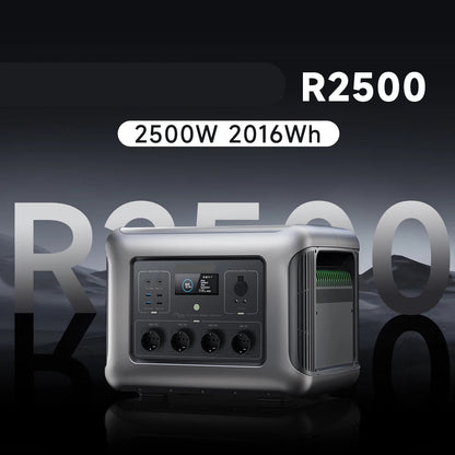 Powerstation - Generator - Aggregaat - Powerbank - Draagbare - 2016Wh - LiFePO4 Batterij - met 2500W AC Uitgang – Uitbreidbaar tot 20kWh voor Binnen en Buiten