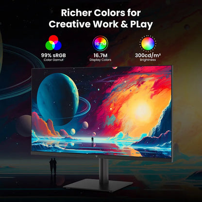 27 Inch Monitor – Computerscherm – Beeldscherm – PC Monitor – Kantoor Monitor – 2K QHD Resolutie – IPS Paneel Met HDR10 & Low Blue Light - QUORE