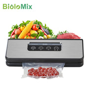 BioloMix - Vacuum Sealer - Vacuum Sealer - Electric Dry/Wet Food Packaging for Kitchen - Silver Gray