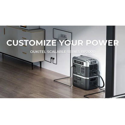 Draagbare Powerstation – Mobiele Stroomvoorziening – Noodstroomaggregaat – Energiecentrale – Accupowerbank – 2048Wh Capaciteit – 2200W Pure Sinusgolf Inverter