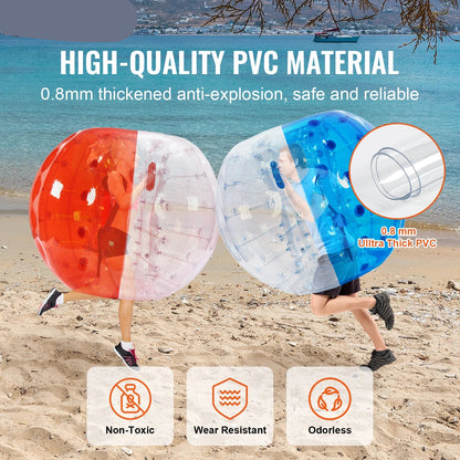 Bumperballen - Body Sumo - Zorb Ballen - Opblaasbare - 1.5M - 0.8mm - Sterke - PVC Zorb Voetbalballen voor Kinderen en Volwassenen - 2-Pack