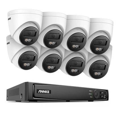 8-kanaals 4K Ultra HD Beveiligingssysteem – Surveillance Set – CCTV Systeem – IP Camera Beveiliging – NVR Recorder Pakket – 8MP Scherpe Beeldkwaliteit – IP67 Waterdichte Bullet Camera’s
