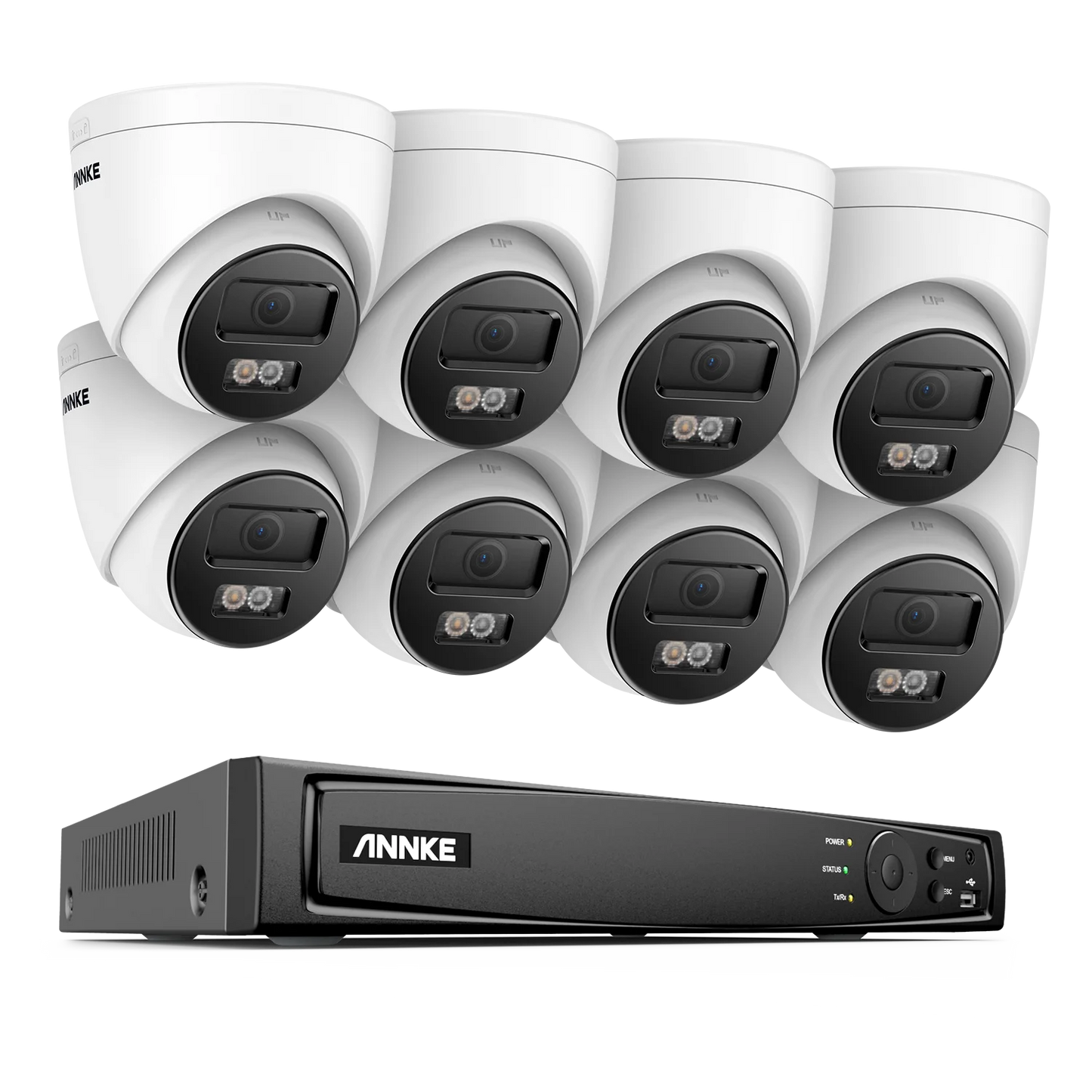 8-kanaals NVR bewakingsset – IP camera systeem – CCTV beveiligingscamera – videobewaking kit – beveiligingscamera set – 4K 8MP resolutie – ingebouwde 2TB HDD met nachtzicht tot 30 meter