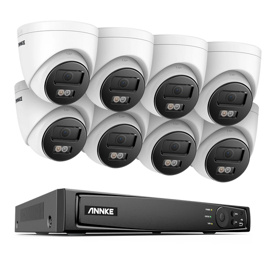 8-kanaals 4K NVR Beveiligingsset – IP Camera Systeem – CCTV Dome Camera – Netwerk Camera Kit – Surveillance Set – 8MP 4K Resolutie – Mens en Voertuig Detectie