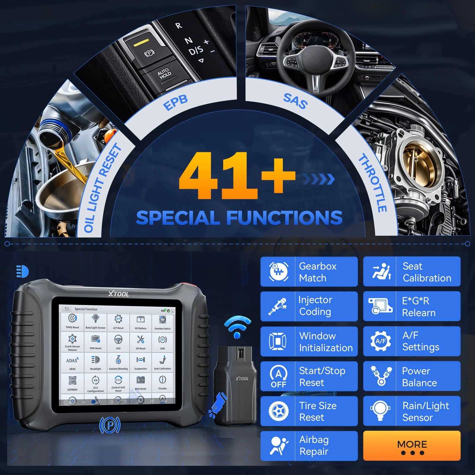 diagnoseapparaat auto – autoscanner – obd2 scanner – foutcodelezer – voertuigdiagnose – Bluetooth & WiFi – bi-directionele ECU-codering met 41+ resetfuncties - QUORE