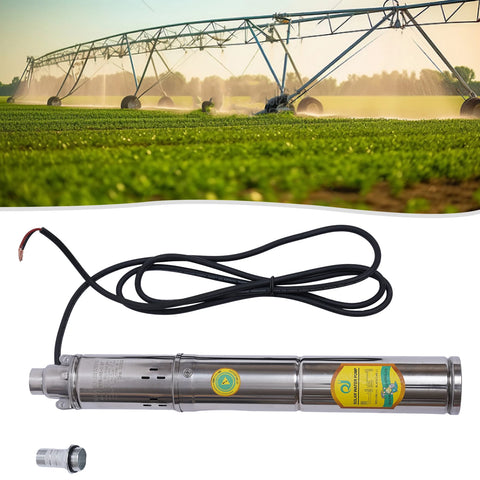 Zonne-energie Diepe Put Waterpomp - 24V - 370W - RVS - Dompelpomp voor Irrigatie - Landbouw & Watervoorziening - Farm Ranch Dompelpomp voor Diepe Putten - Zilver