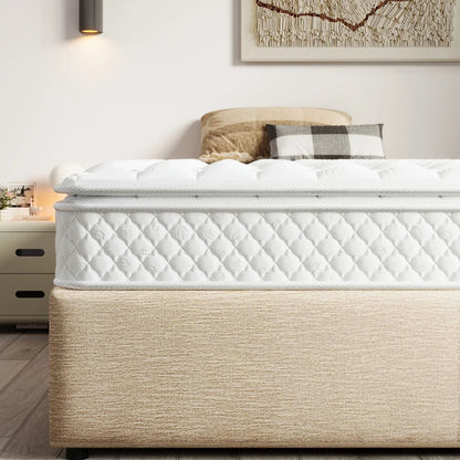 Matras Veerkern – 7-Zones Matras – Pocketvering Matras – Koudschuim Matras – 90x200 cm – Oeko-Tex Gecontroleerd – Ademend & Stevig