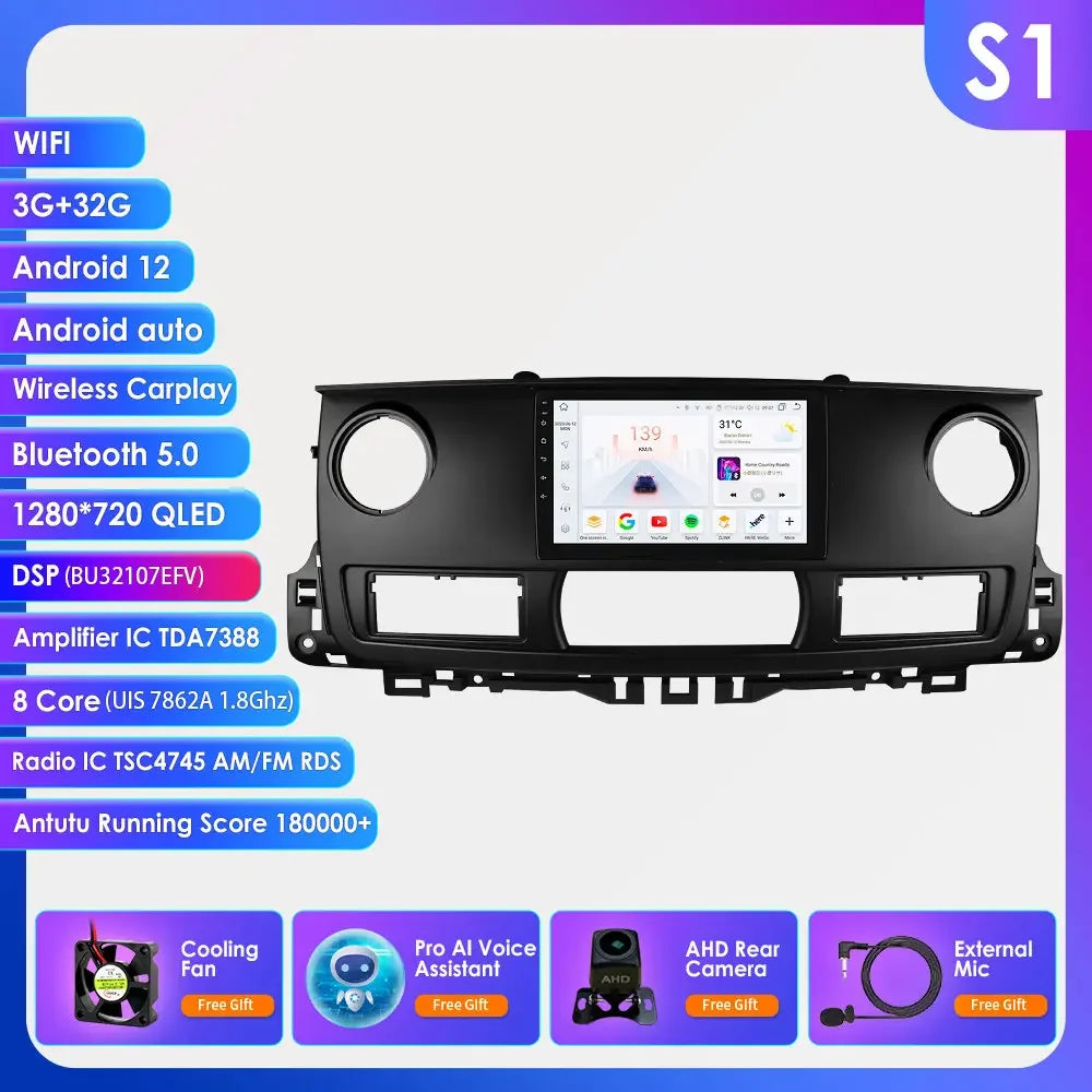 Autoradio – 2DIN Auto Radio – Multimedia Systeem – GPS Navigatie – CarPlay Android Auto – 10,1 Inch Touchscreen – Android 13 Besturingssysteem
