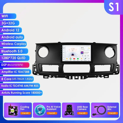 Autoradio – 2DIN Auto Radio – Multimedia Systeem – GPS Navigatie – CarPlay Android Auto – 10,1 Inch Touchscreen – Android 13 Besturingssysteem
