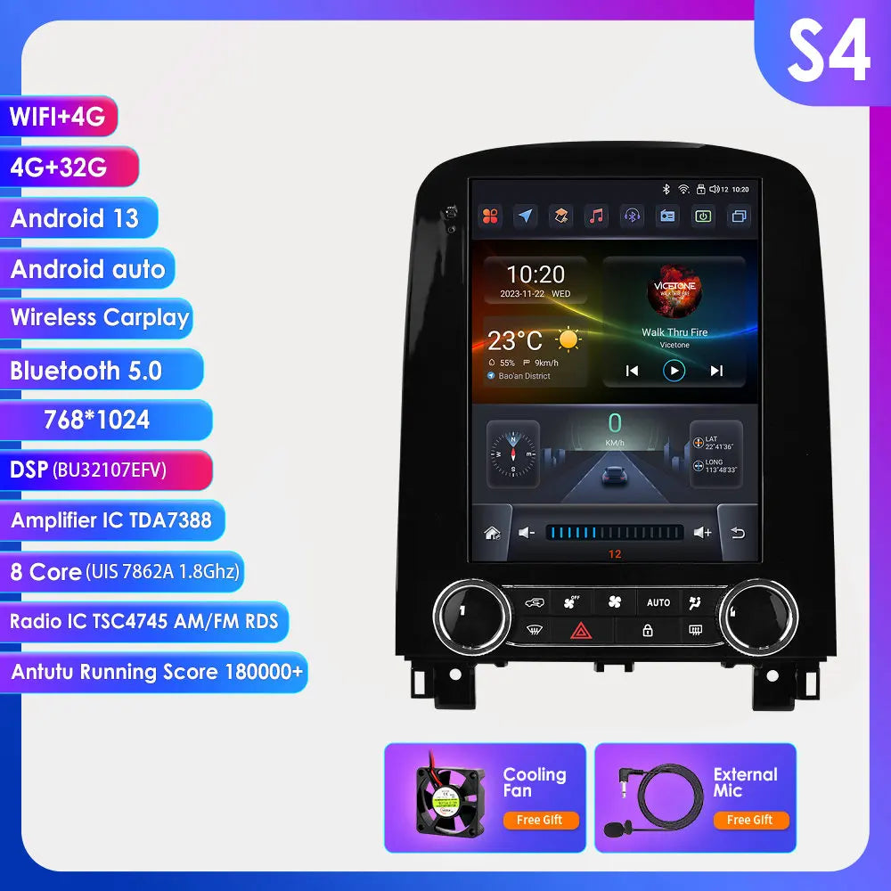 Multimedia Autoradio – Auto Radio – Car Audio Systeem – Navigatie Systeem – Touchscreen Radio – 9,7 Inch Scherm – Android 13 & 360 Graden Camera
