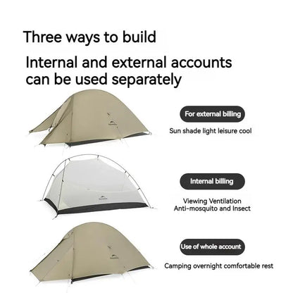 Tent – Kampeertent – Lichtgewicht Tent – Trekkingtent – Outdoor Tent – Ultralichte 2-Persoons Tent – Waterdicht tot 5000 mm PU – Compact en Draagbaar