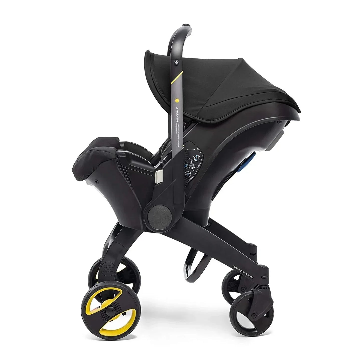 Kinderwagen - Babywagen - Wandelwagen - met Autostoel - 4-in-1 - Lichtgewicht Reisbuggy - Opvouwbaar - Veilig en Comfortabel - voor Baby's - en Peuters - Zwart