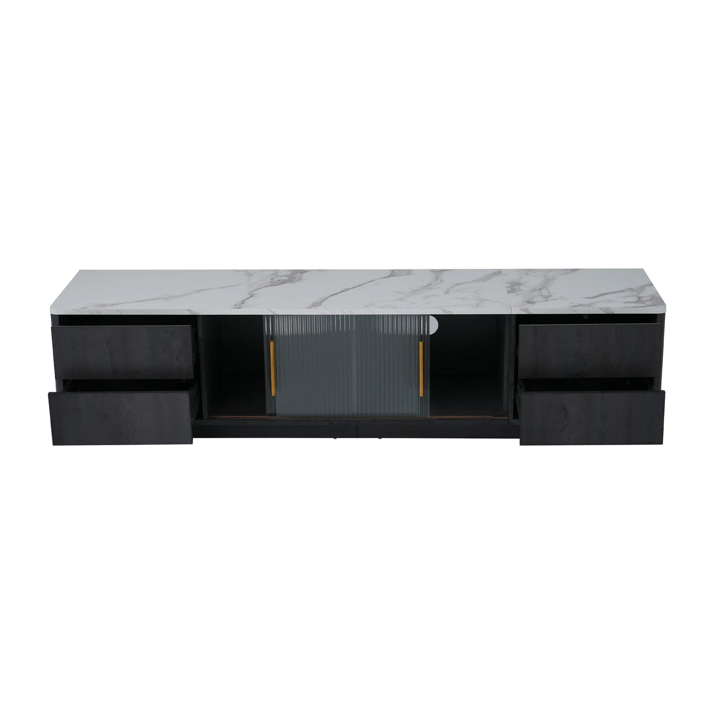 TV-Meubel – Tv-Kast – Mediameubel – Tv-Stand – Voor Televisies Tot 70 Inch – Marmeren Blad – Kabelmanagement