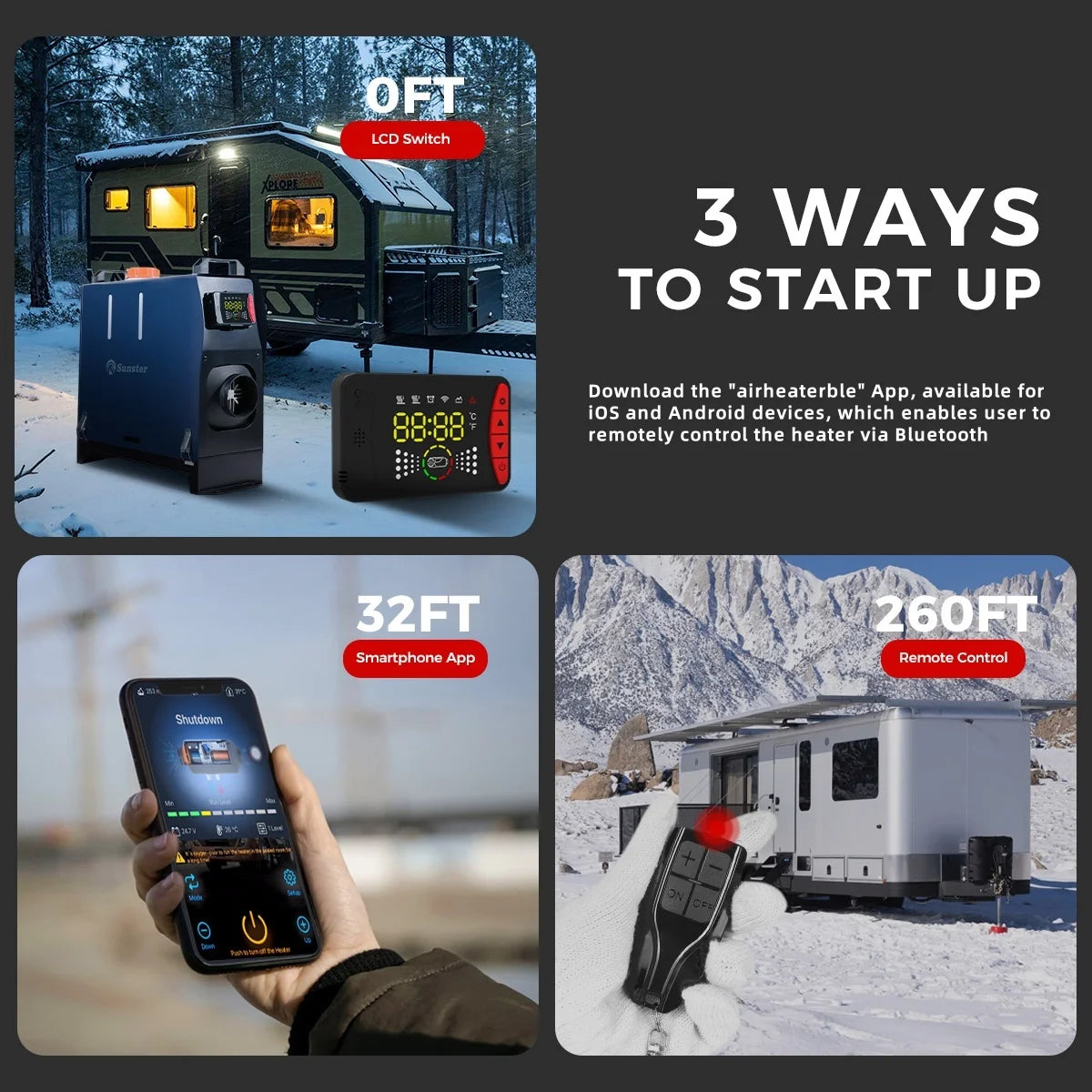 Dieselkachel – Dieselverwarmer – Mobiele Kachel – Caravan Kachel – Compact Formaat – 5 Liter Tank – Intelligente Thermostaat