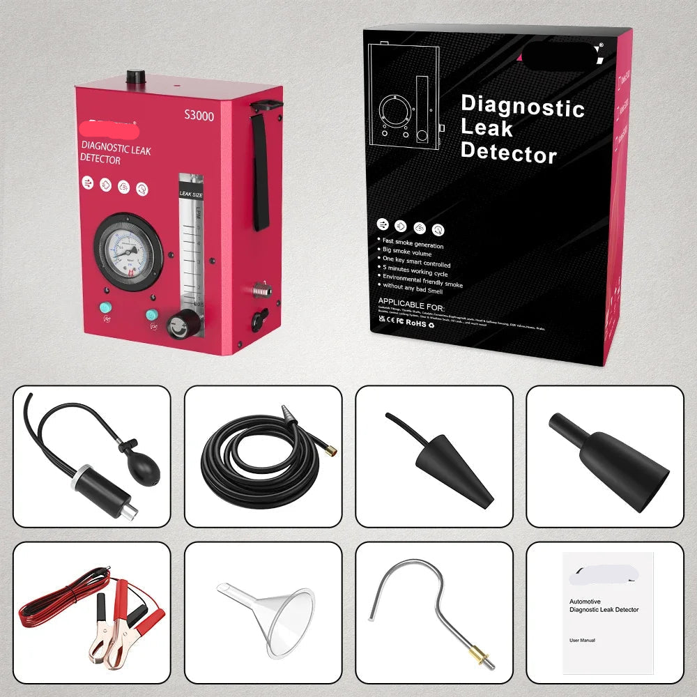 Rooklekkagedetector – Rookmachine – Lekdetectie – Lekkagezoeker – Vacuümtester – Ingebouwde Compressor – Directe Rookproductie