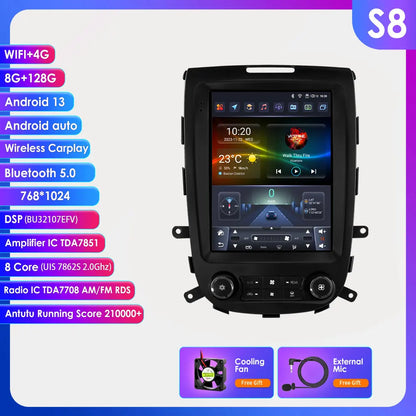 Autoradio – Multimedia Speler – GPS Navigatie – 2DIN Radio – Carplay Android Auto – 9,7" Touchscreen – 360 Graden Camera Support