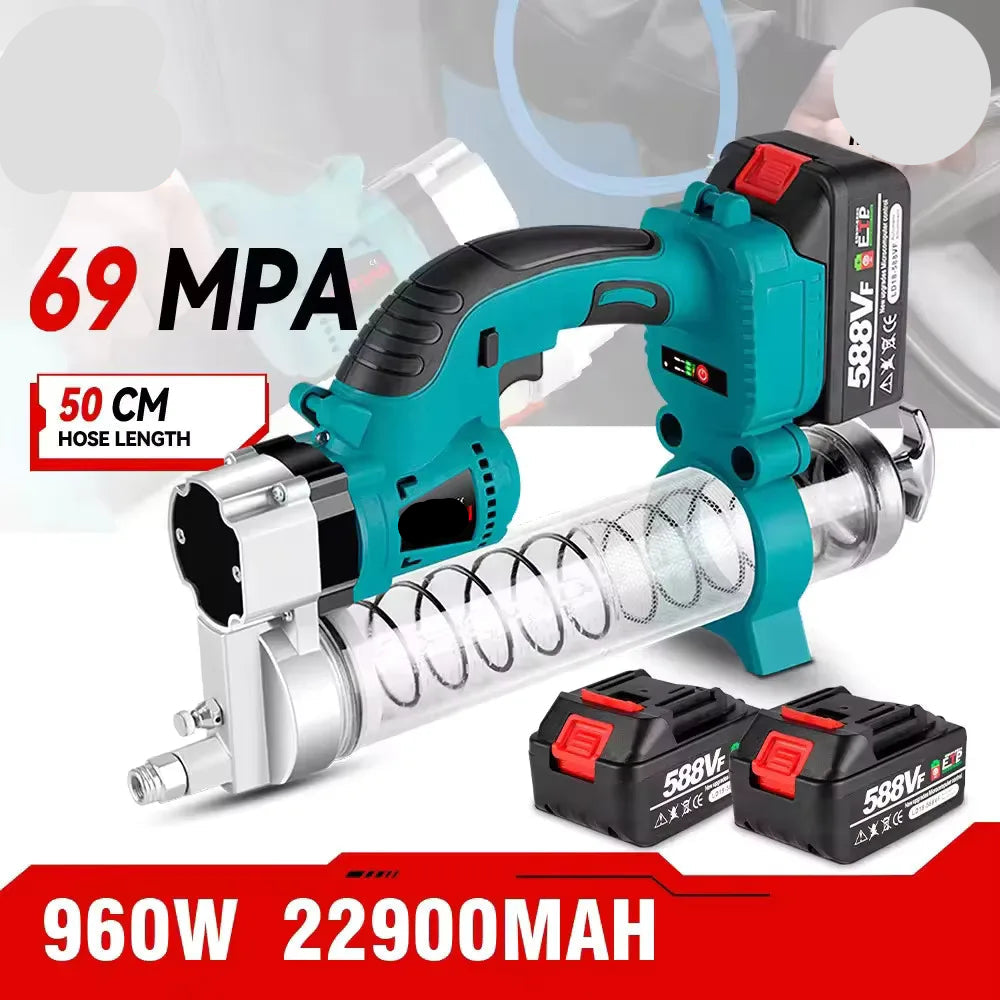Elektrische Vetspuit - Vetpomp - Vetpistool - Voor Auto Onderhoud & Smering - Draadloos - 10000PSI - Hoge Druk 689 Bar - Zonder Accu
