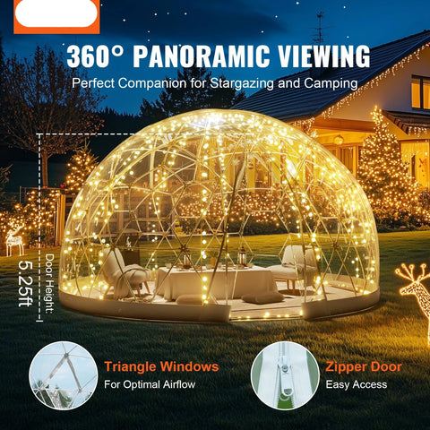 Tent - Verlichtingskoepel voor in de tuin - Koepelhuis voor in de tuin - Koepeltent van 9,5FT - Waterdicht - Tuingloo - Buitenkoepel - Kampeerhuis voor Patio-Dineren/Party