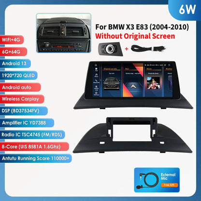 Autoradio – Auto Radio – Multimediaspeler – GPS Navigatie – Car Audio – 10,25 Inch Touchscreen – Android 13 Systeem – 6 GB RAM 64 GB Opslag