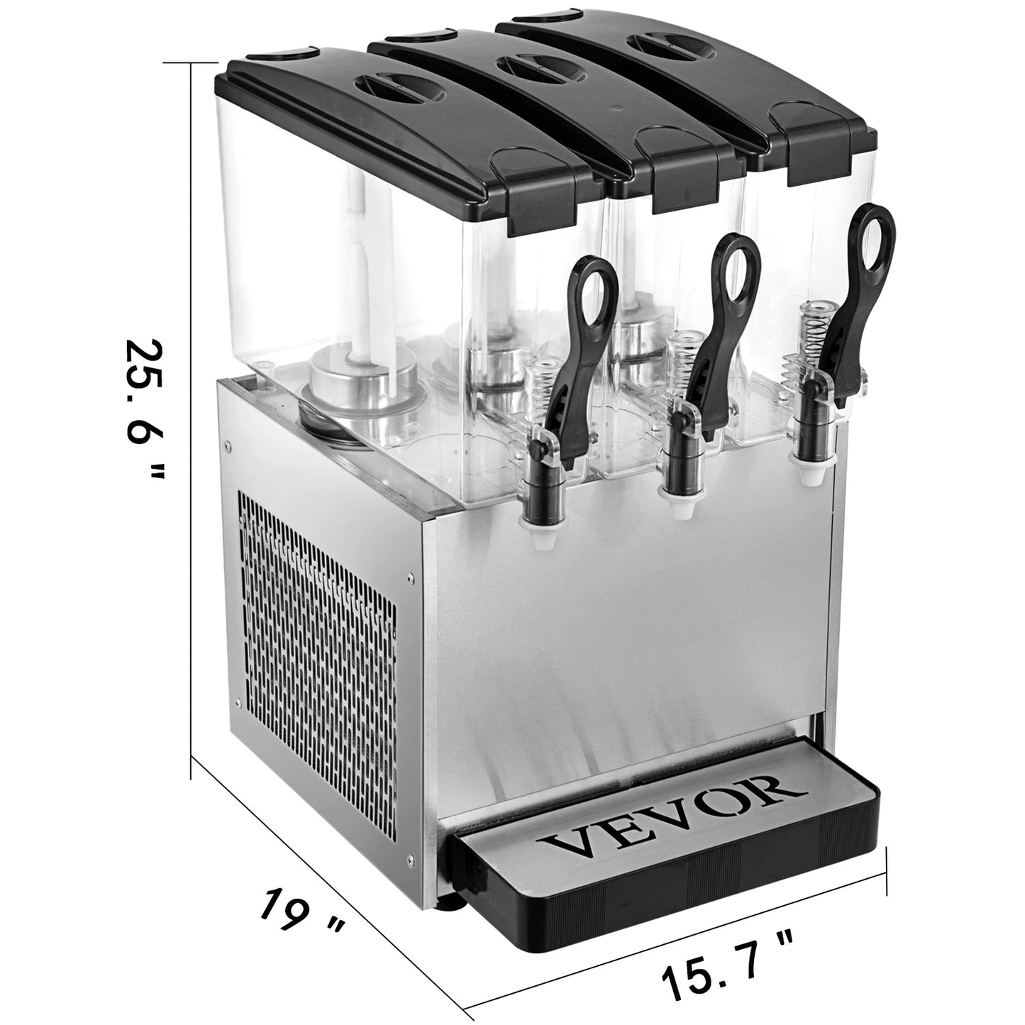 Drankendispenser – Drankenkoeler – Drankdispenser – Drankverdeler – Drankmachine – 3 Tanks Van 12 Liter – Stille Roerfunctie