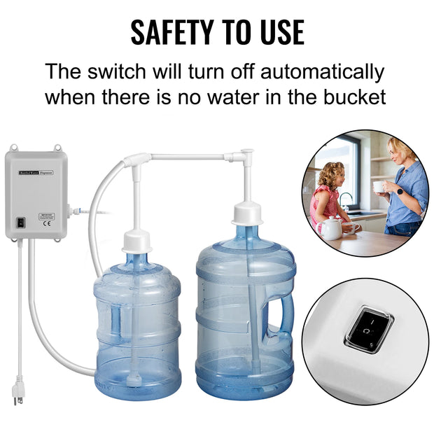 Water Purifier - Water Bottle Dispenser Pump System Filter - One Pipe - 35W - 40 PSI - 1 gallon (3.78 l) / min - for Kitchen &amp; Office