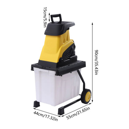 Elektrische Houtversnipperaar – Takkenversnipperaar – Tuinhakselaar – Mulchversnipperaar – Compostversnipperaar – 2500 Watt Motor – 45 Liter Opvangbak